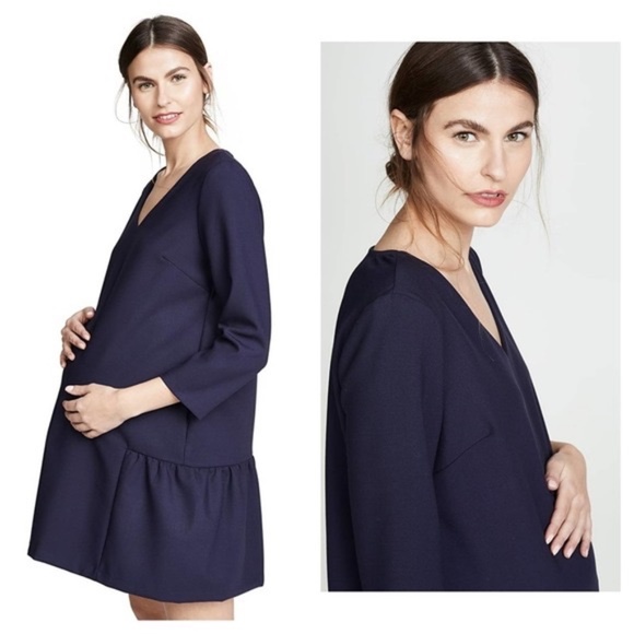 Hatch Maternity The Heidi Dress Navy Blue Small - Picture 9 of 9